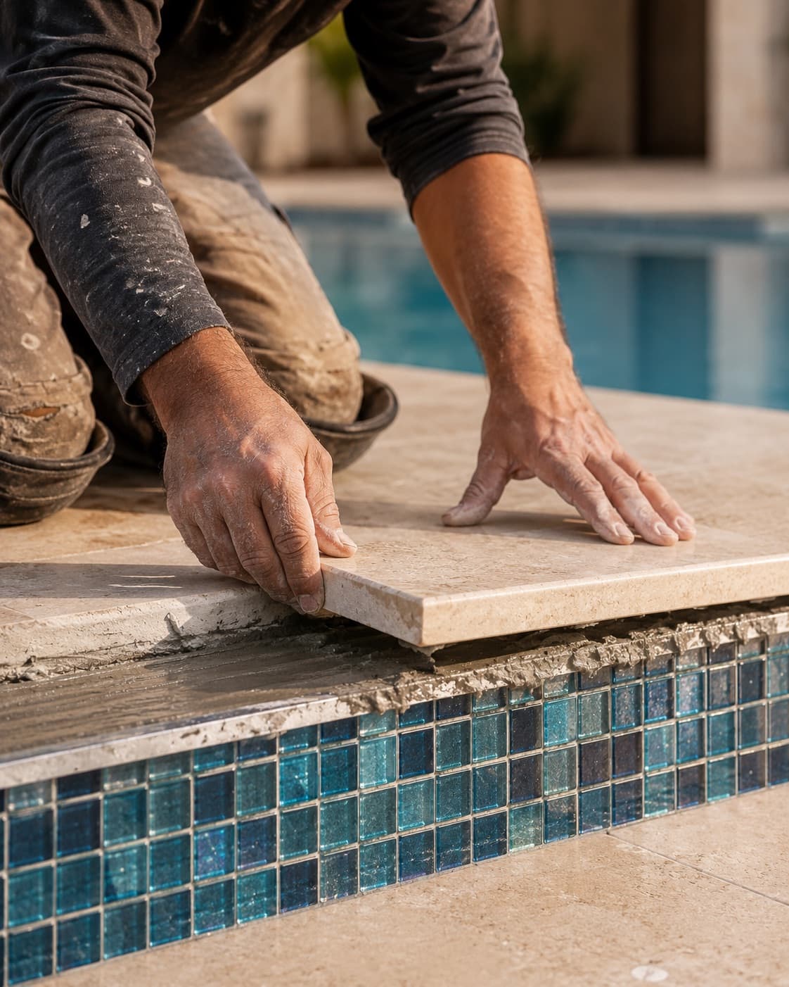 Al Kahaf specialist carrying out pool renovation work in Bahrain
