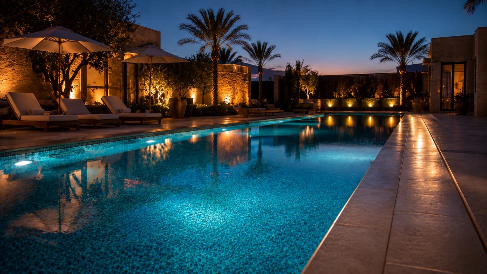 Renovated swimming pool showing a restored, pristine finish